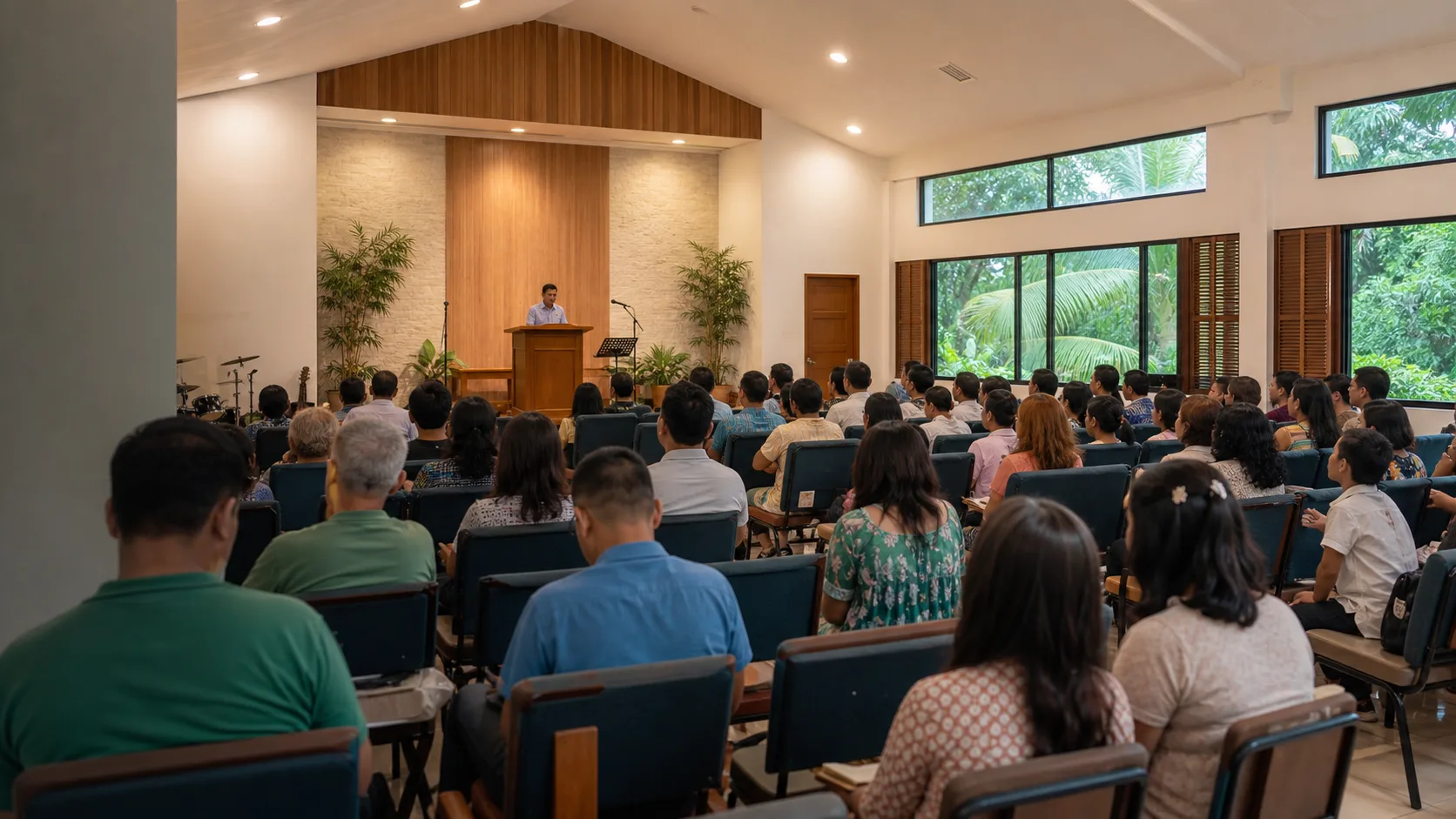 Illustrative Baptist church gathering