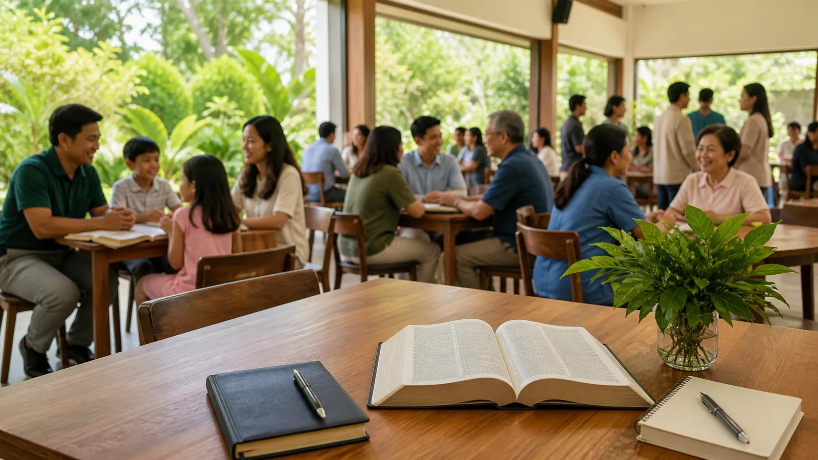 Illustrative church fellowship event